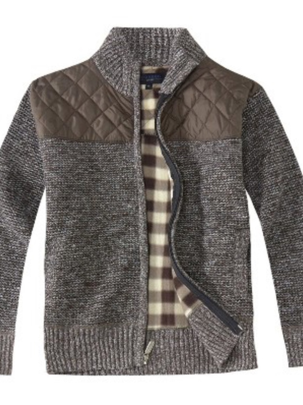 Gioberti Boy's Knitted Full Zip Cardigan Sweater, Flannel ...